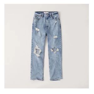 Abercrombie & Fitch Ultra High Rise Ankle Straight Jeans‎